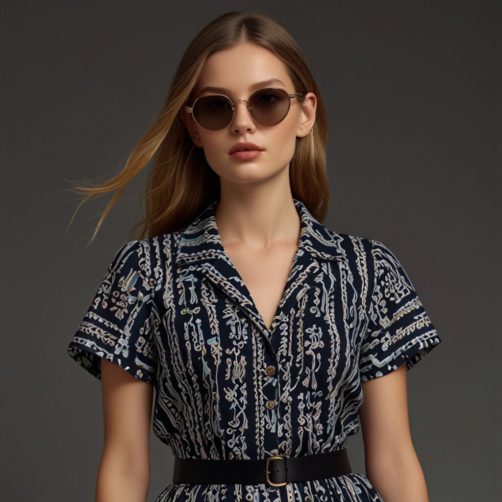 Blazer paired with sporty sneakers