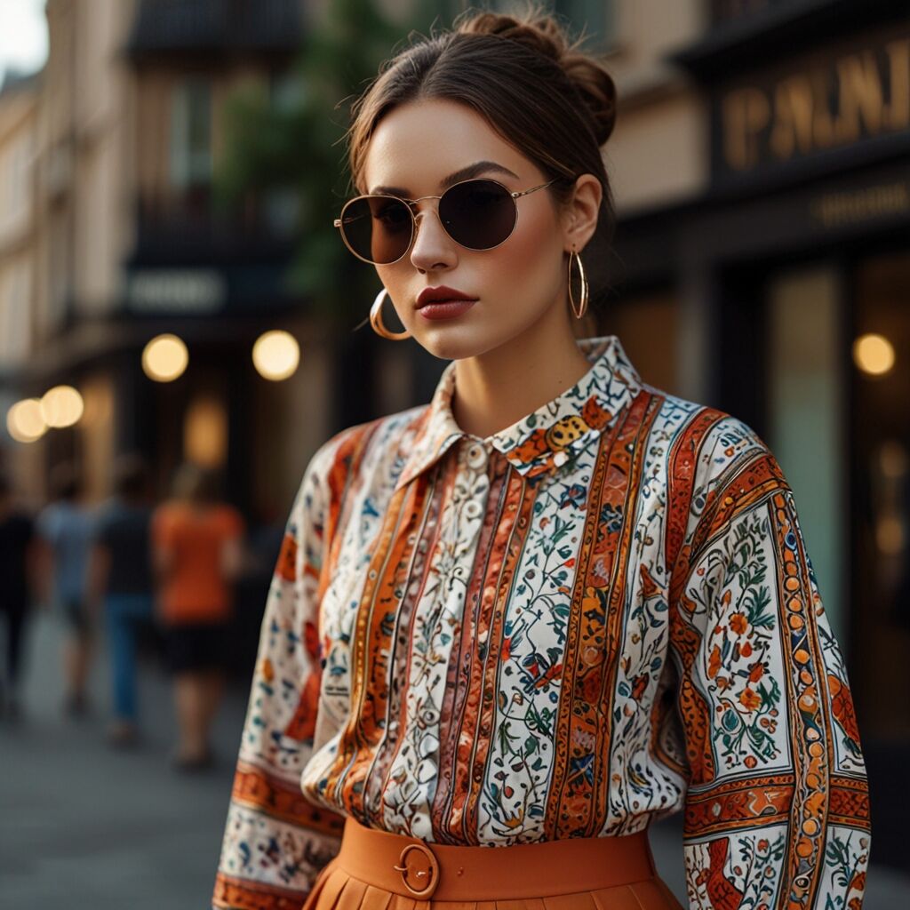 Bold scarf makes a statement