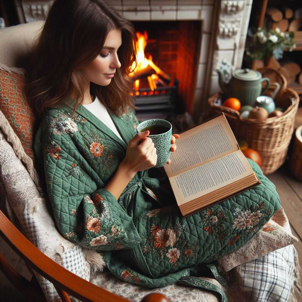 Close-up of Lauren Ralph robe