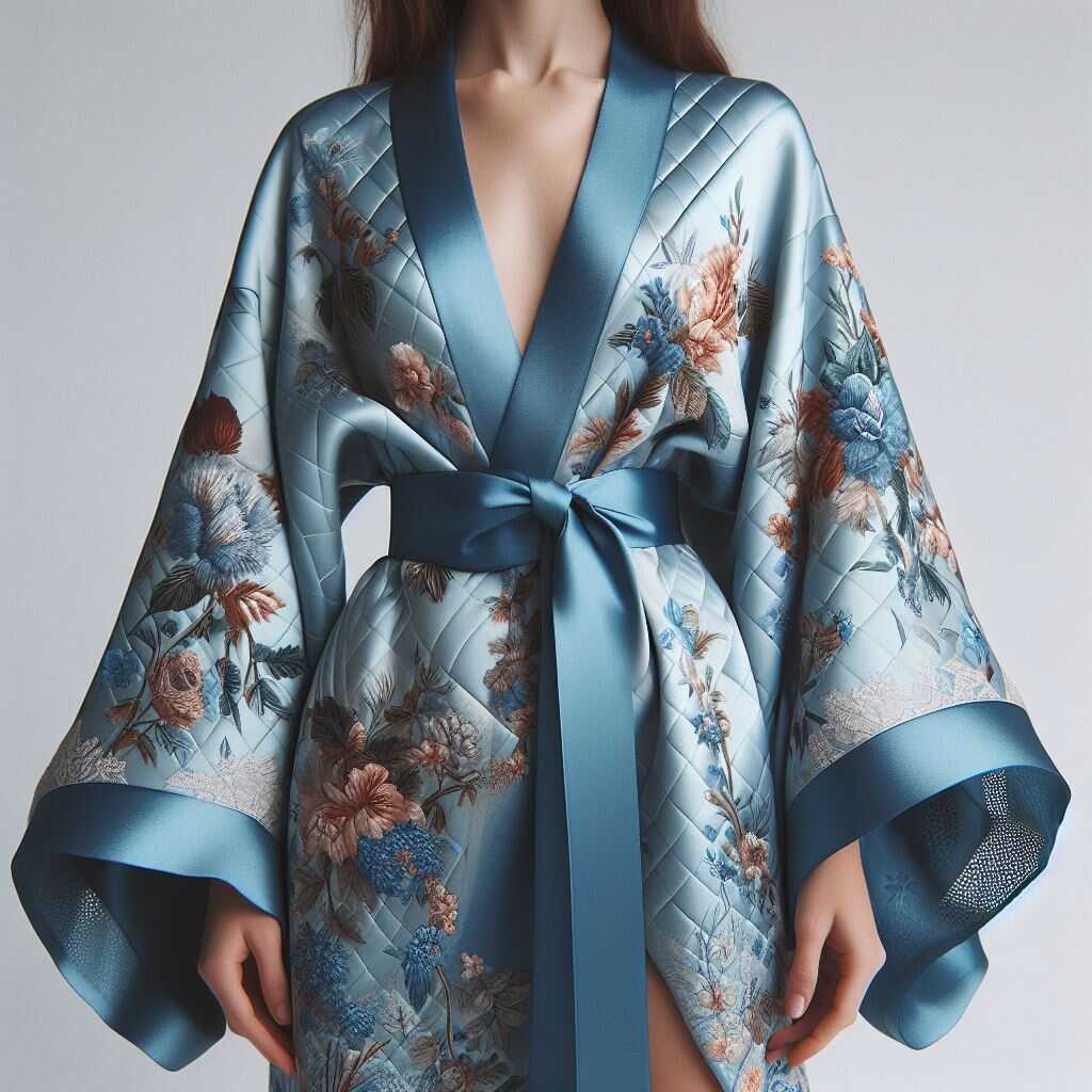 A luxurious quilted robe for sophisticated style.
