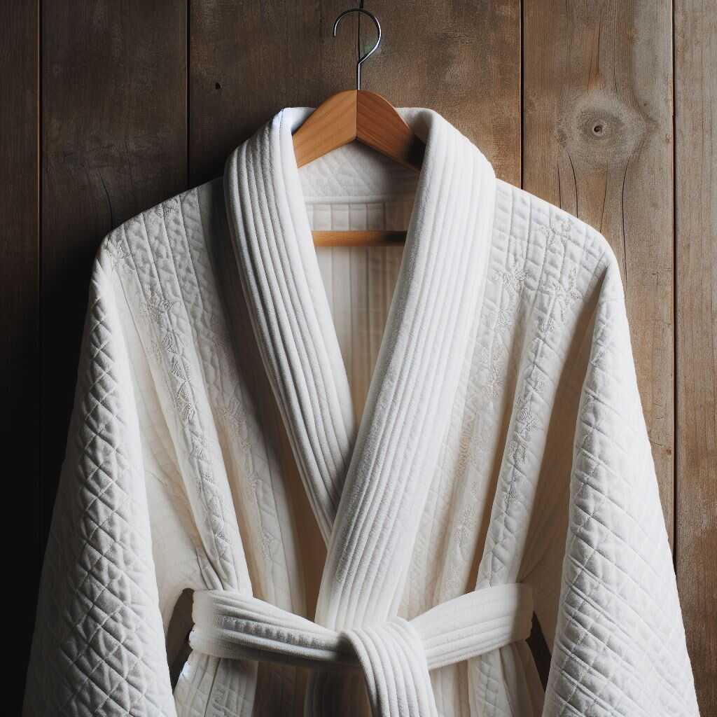 Woman wearing Eileen West quilted robe relaxing by fireplace.