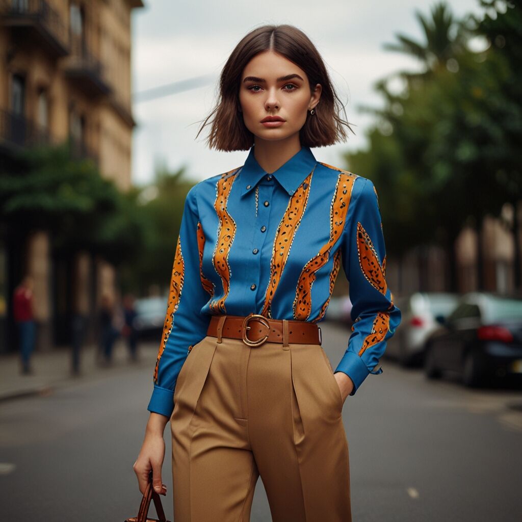 Sleek thrifted jacket enhances style